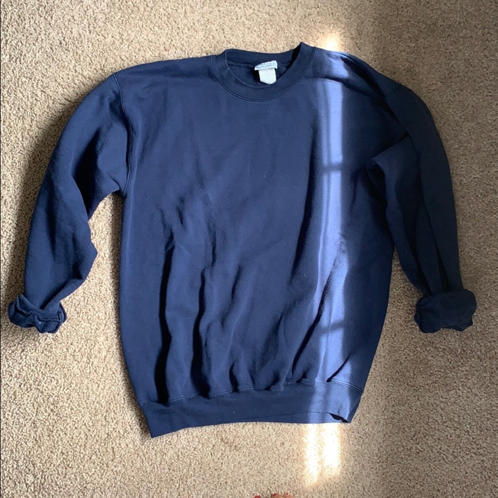 Basic Navy Blue Crew Neck